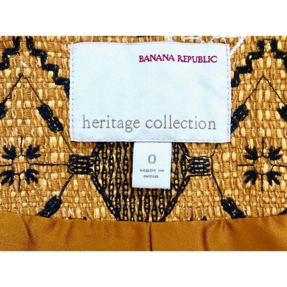 NEW! Banana Republic Heritage Collection Beaded Open Front Blazer Jacket SZ 0 - Picture 11 of 12